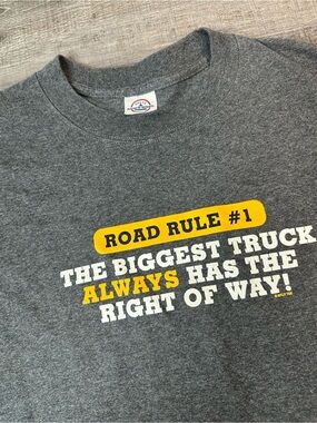 Delta Gray Short-Sleeve Tee with Yellow & White Graphic XXL